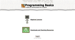 Desktop Screenshot of programmingbasics.org